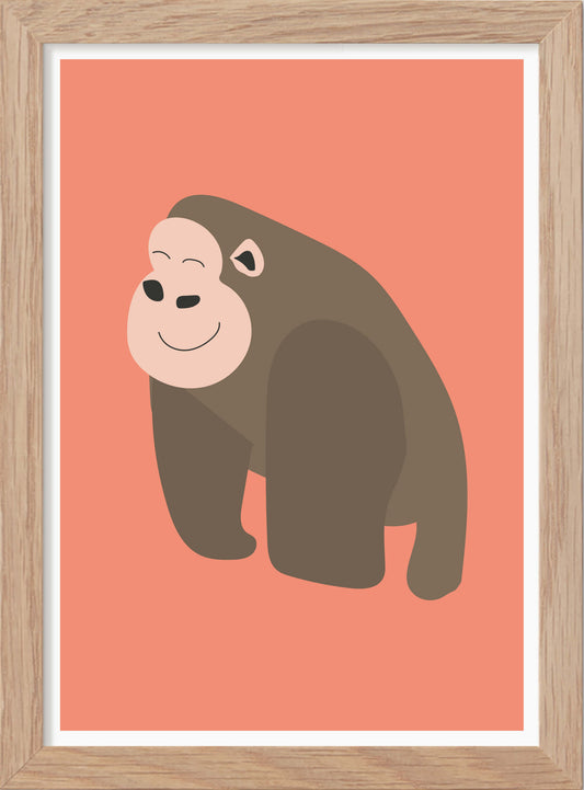 Gorilla - Mini print A5 - Kunskapstavlan