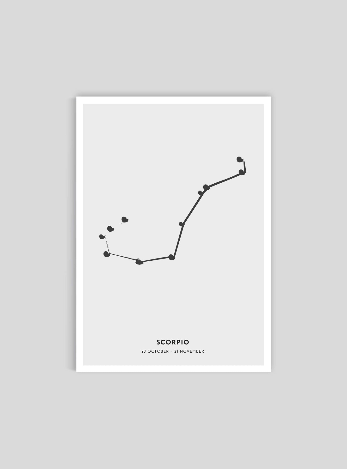 Zodiac sign Scorpio - Skorpionen - Mini print A5 - Kunskapstavlan